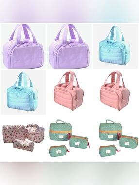 Makeup cases Cosmetic  bags, bundle of 15 MOVING, NEEDED GONE!